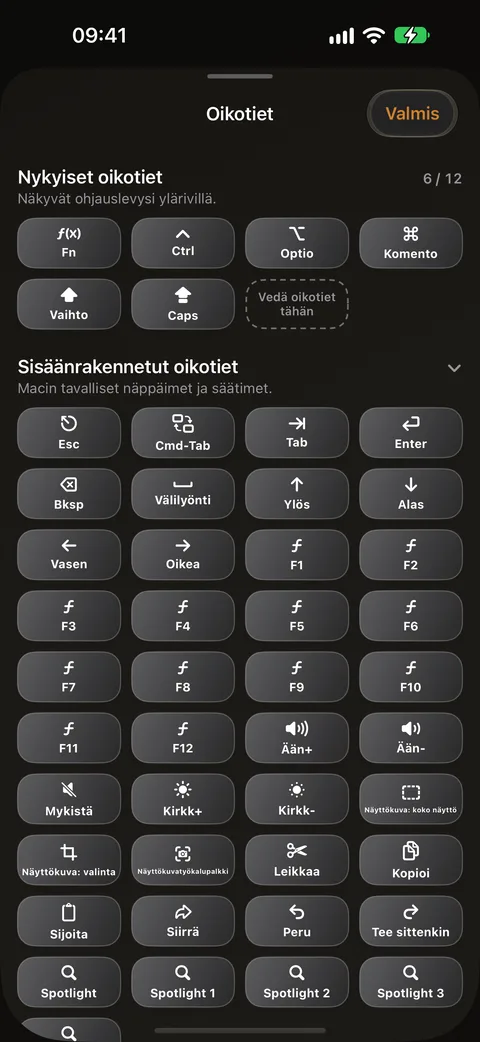 Macin näppäinoikotiet