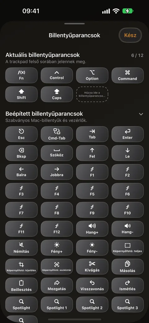 Mac-billentyűparancsok