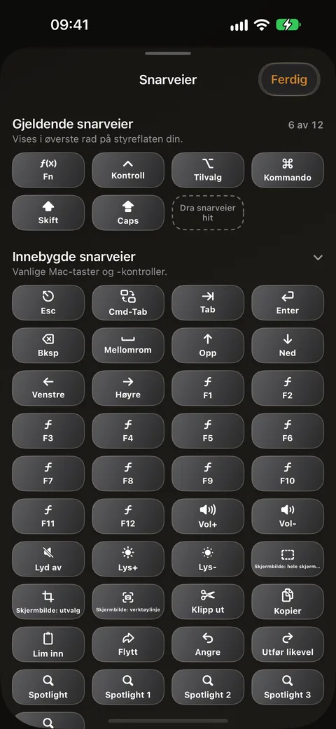 Mac-tastatursnarveier