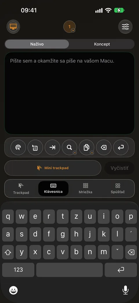Klávesnica naživo
