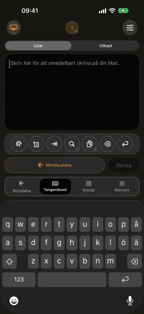 Live-tangentbord