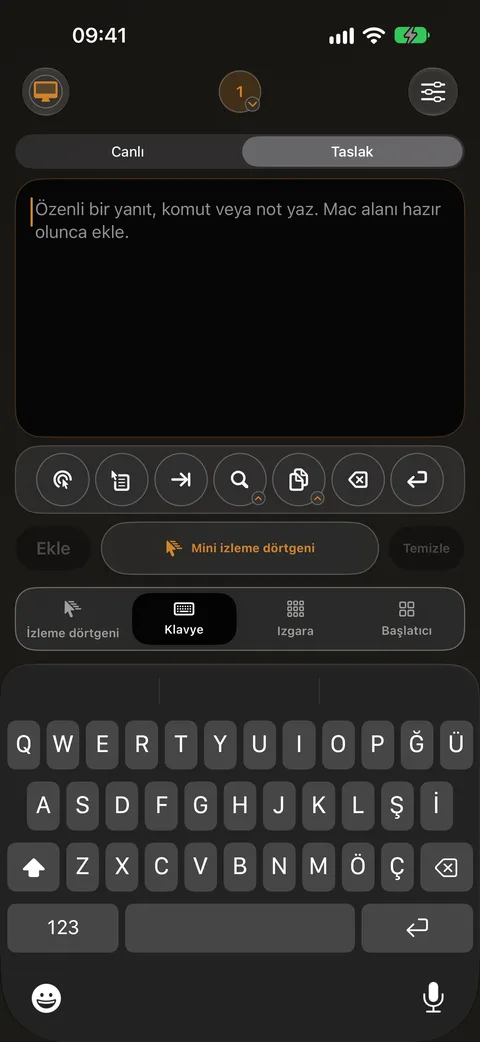 iPhone'da yazdıklarını doğrudan Mac'ine yazan metin kutulu klavye ekranı